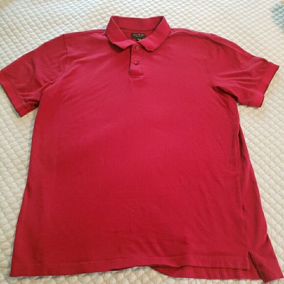 David Taylor Collection Mens Polo Shirt Short Sleeve Collared Red Sz XLT XL Tall - Picture 11 of 15